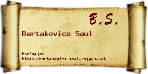 Bartakovics Saul névjegykártya